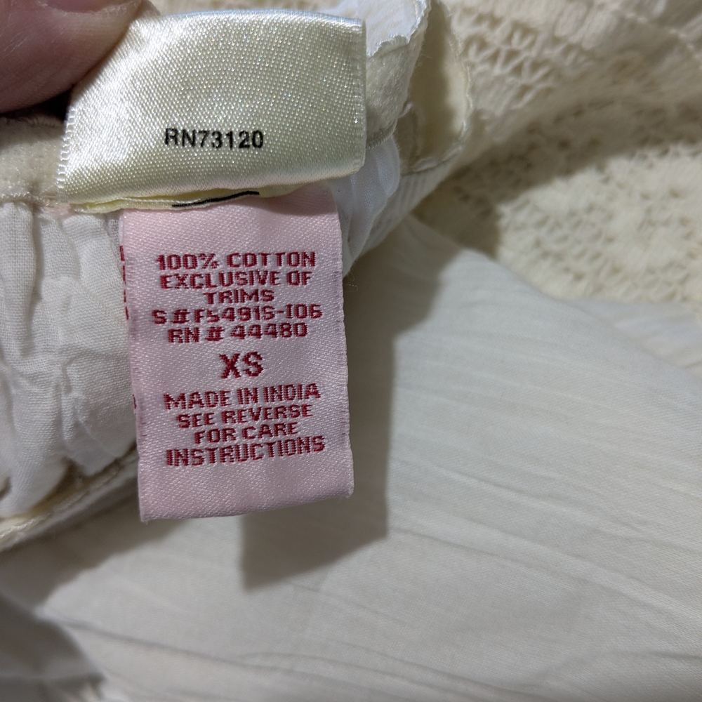 Vintage Frederick's Of Hollywood Tiered Lace Slip Skirt XS Ivory - Picture 14 of 16
